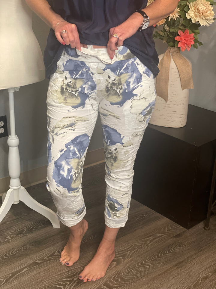 Pants, Crinkle Capri