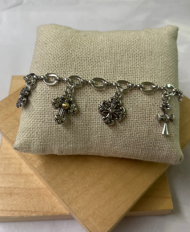 Brighton, Eternity Cross Charm Bracelet