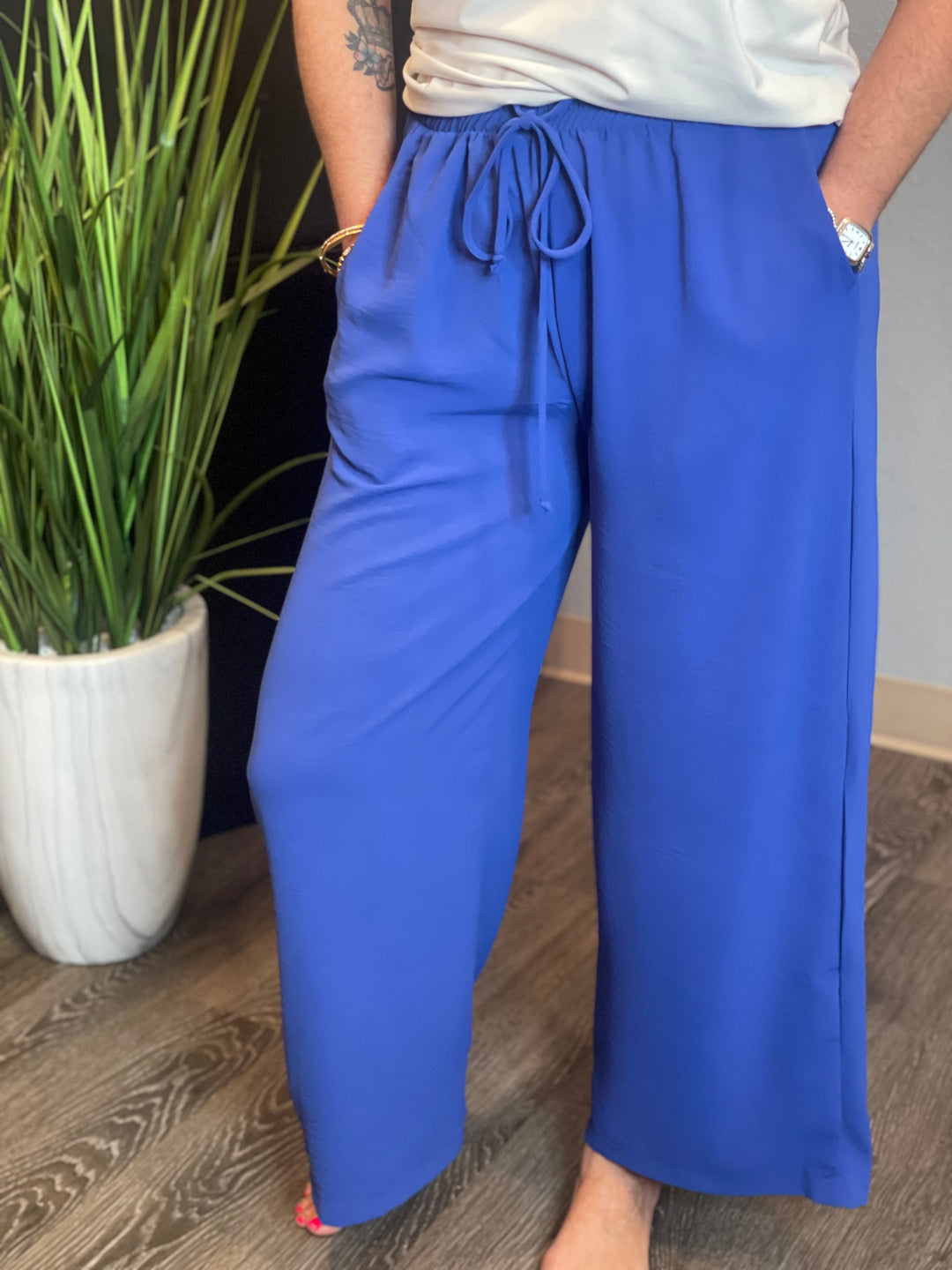 Pants, Drawstring Capri