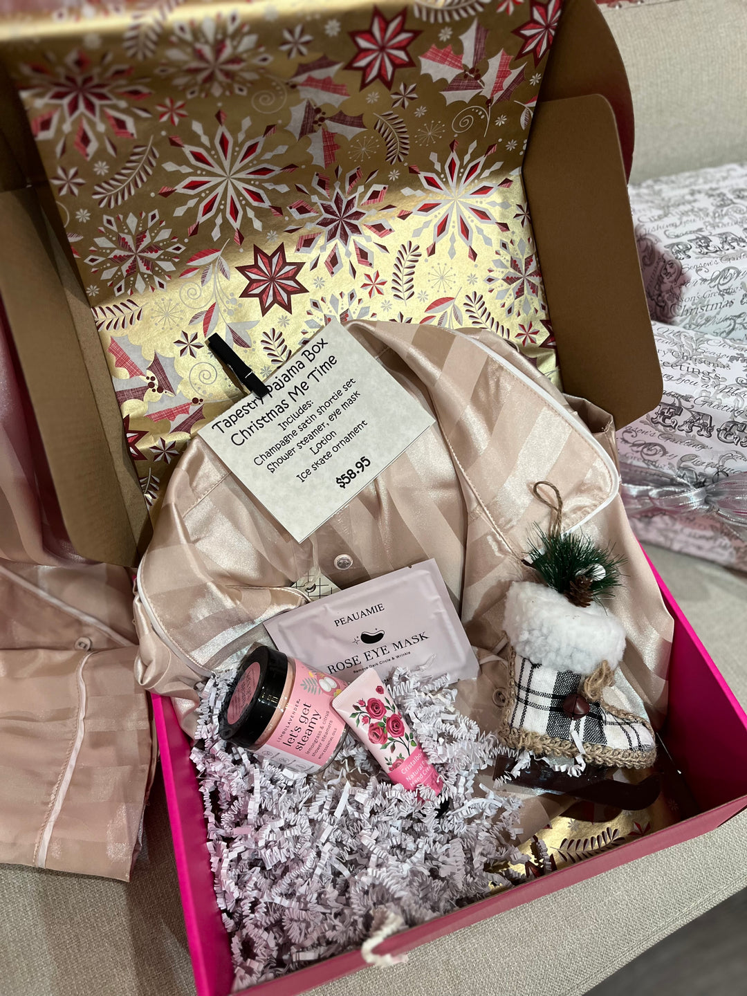 Loungewear, Satin Striped Pajama Set