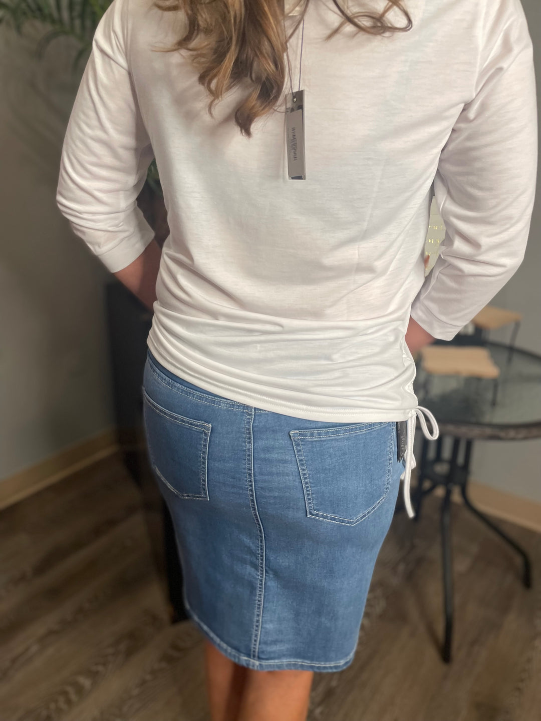 Dresses, Mid-length Denim Skirt
