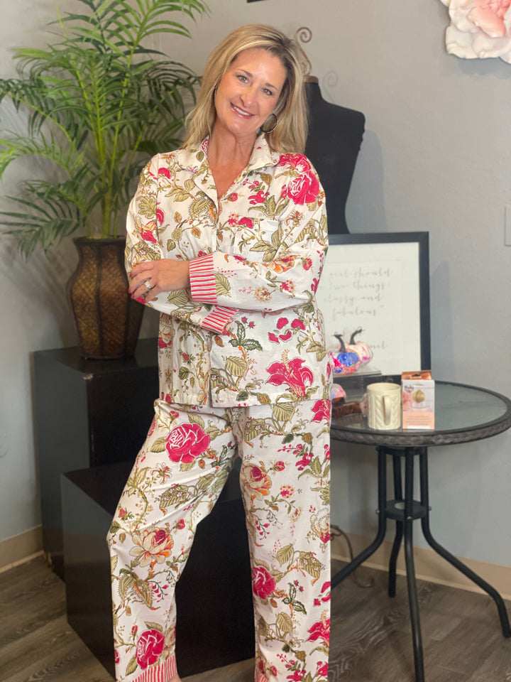 Loungewear, Pyjama 2pc Set Crimson