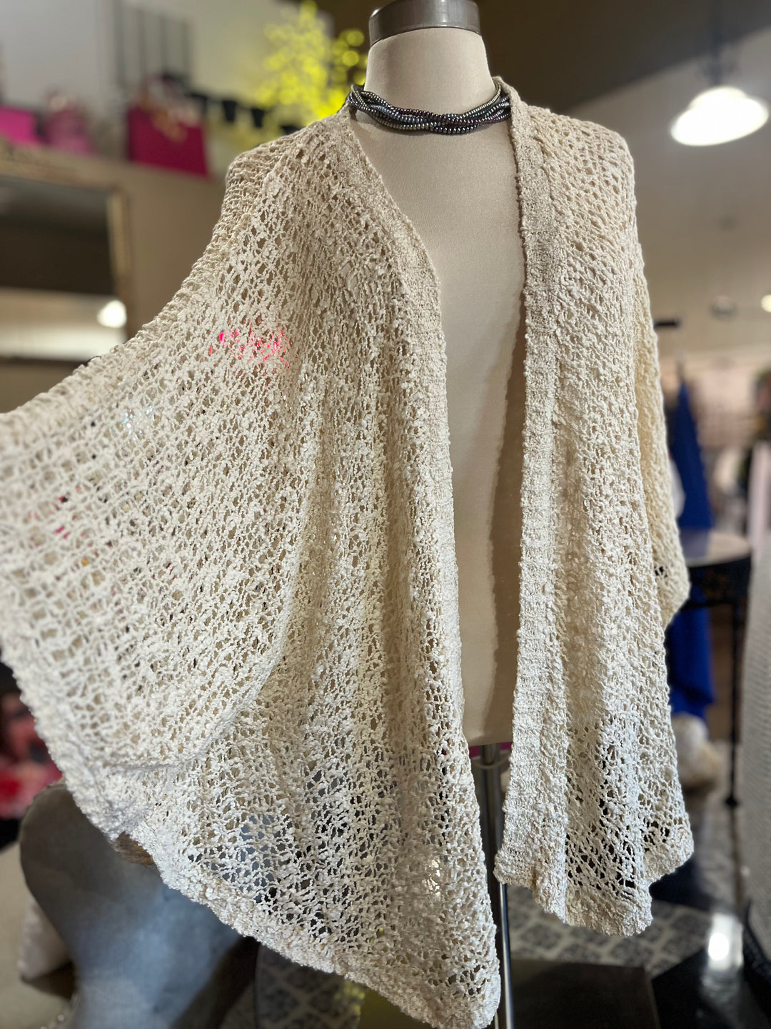 Tops, Crotchet Textured Cardigan