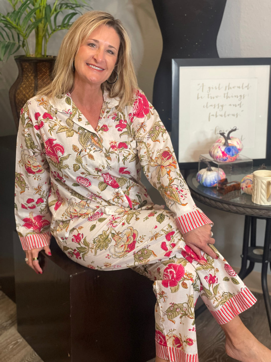 Loungewear, Pyjama 2pc Set Crimson