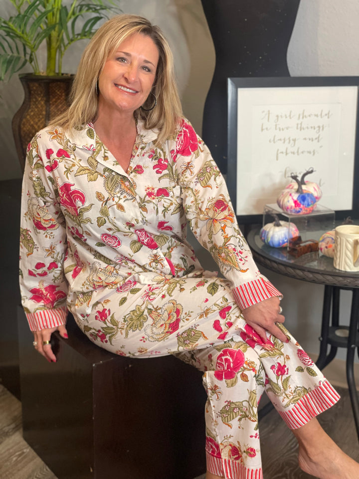 Loungewear, Pyjama 2pc Set Crimson