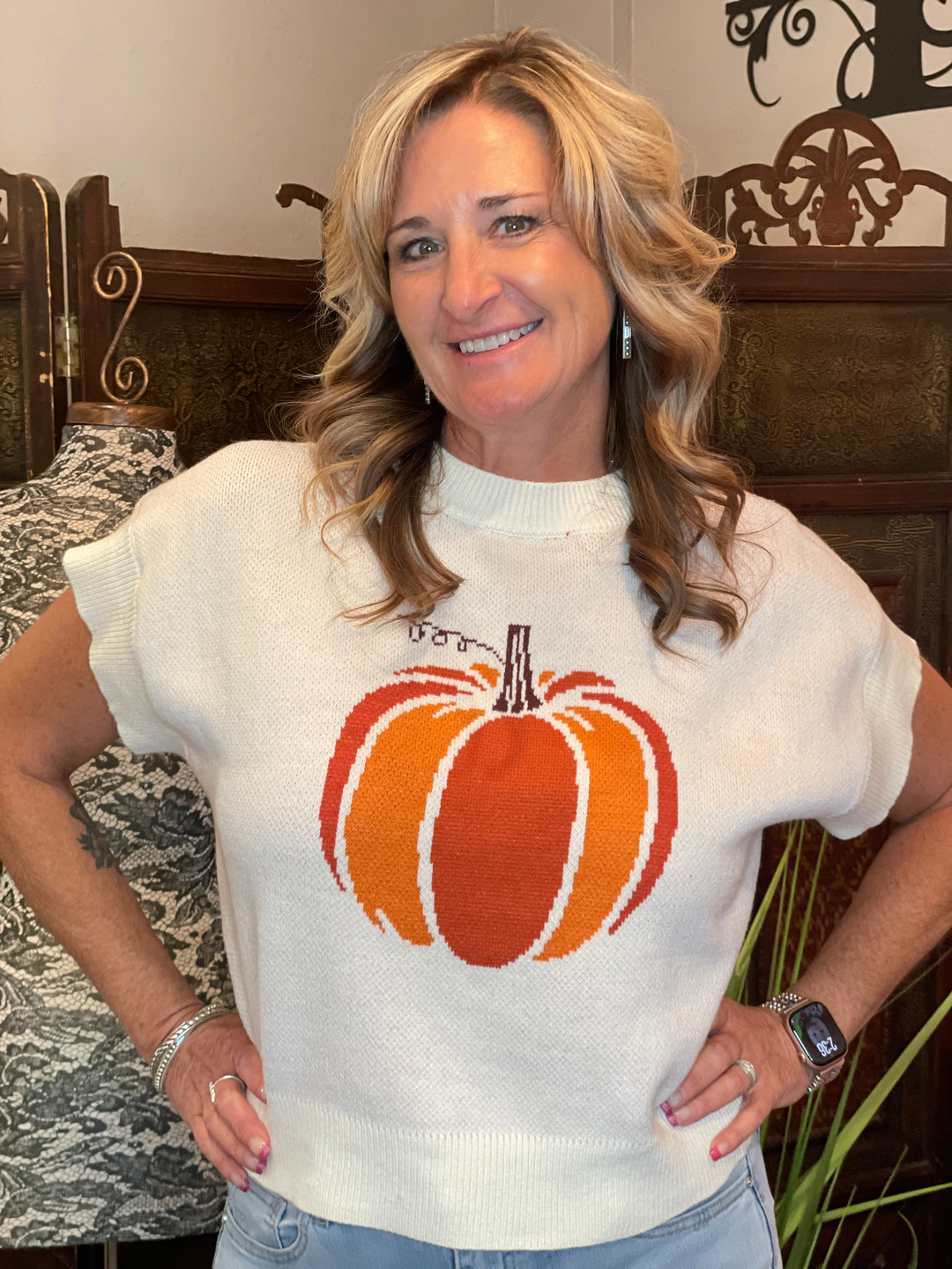 Tops, Pumpkin Sweater