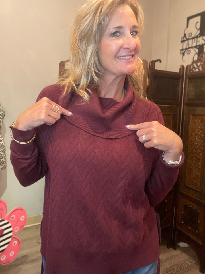Tops, Cowl Neck w/Side Tie