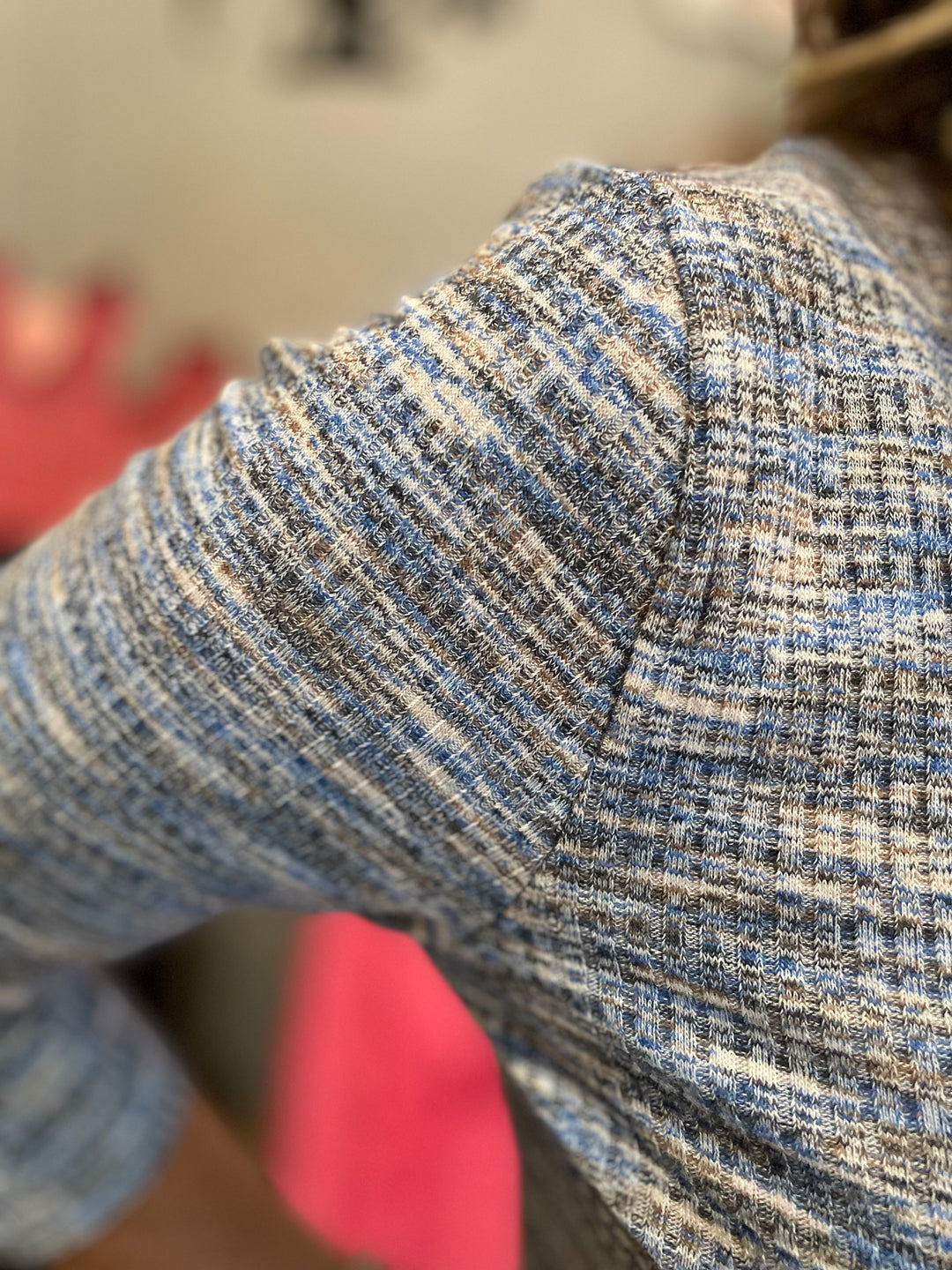Tops, 3/4 Slv V-neck Knit Tee