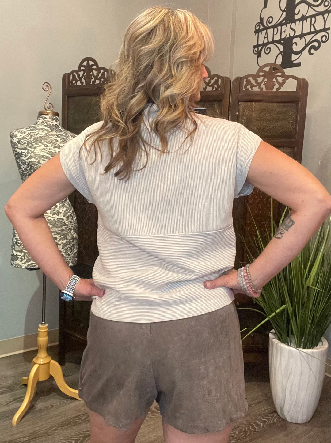 Dresses, Twill Suede Wrap Skort