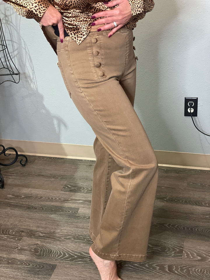 Pants, Button Front Flare
