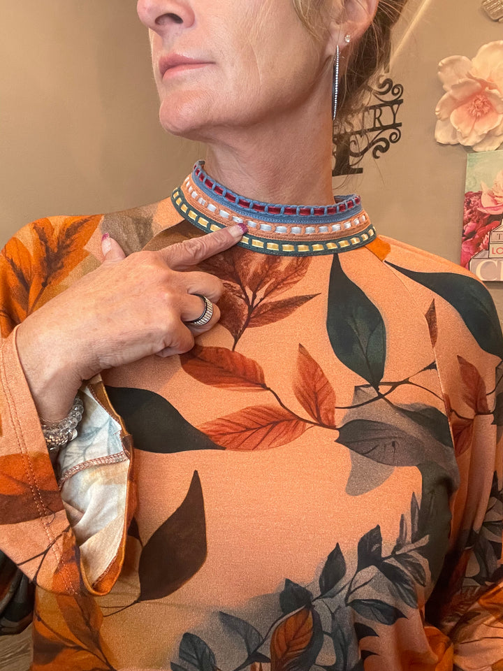 Tops, Mockneck Blouse w/Tie
