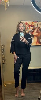 Pants, Pull On Slim Ankle Blk