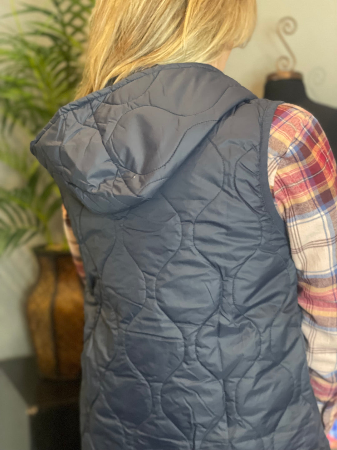 Outerwear, Long Quilted Vest w/Zips