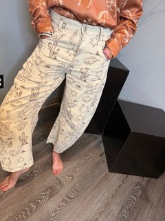 Pants, Western Barrel Leg