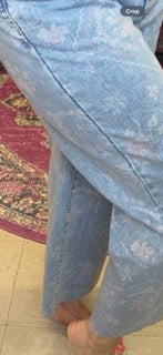 Pants, Floral Washed Stretch