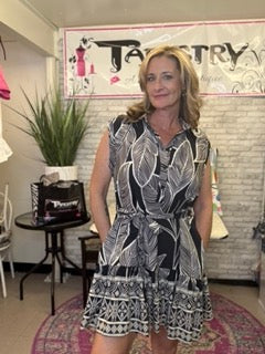 Dresses, Collared Mini W/ Tie & Pockets