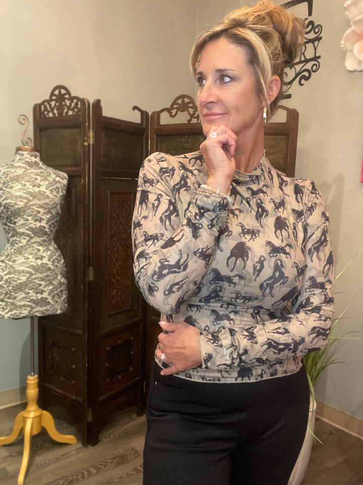Tops, Western Horse Sheer