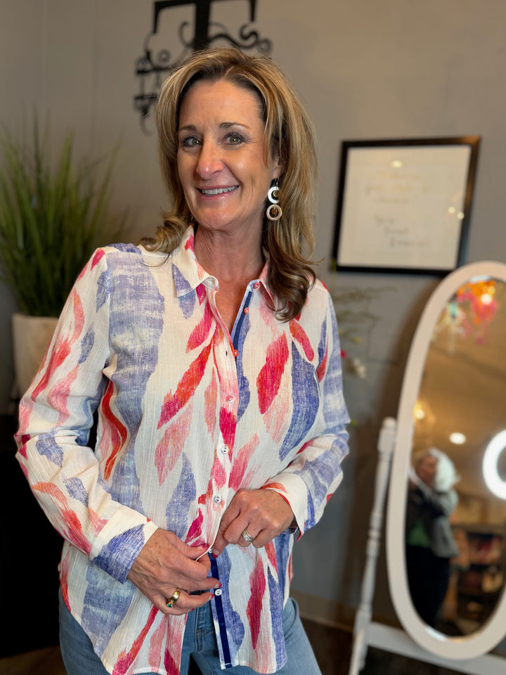 Tops, Classic Long Sleeve Button Down