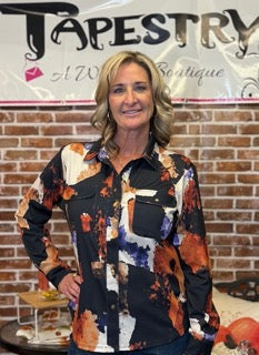 Tops, Earthtone Button down Blouse
