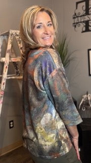 Tops, Vneck 3/4 Sleeve Hedy
