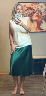 Dresses, Satin Midi Skirt