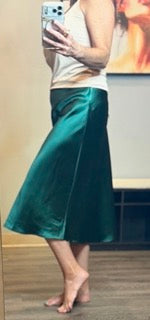 Dresses, Satin Midi Skirt