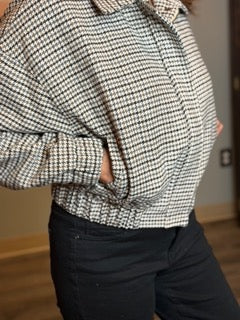 Outerwear, Houndstooth Crop Jacket