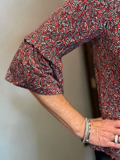 Tops, Jewel Neck Flare Sleeved Blouse