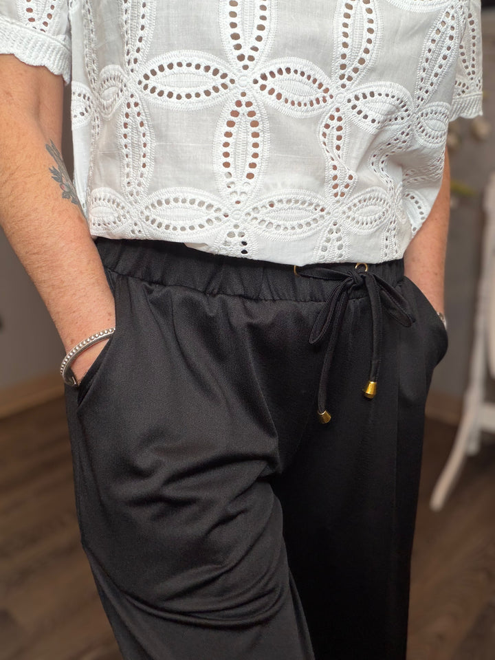 Pants, Drawstring Capri w/Pockets