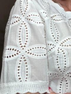 Tops, Eyelet Short Sleeve