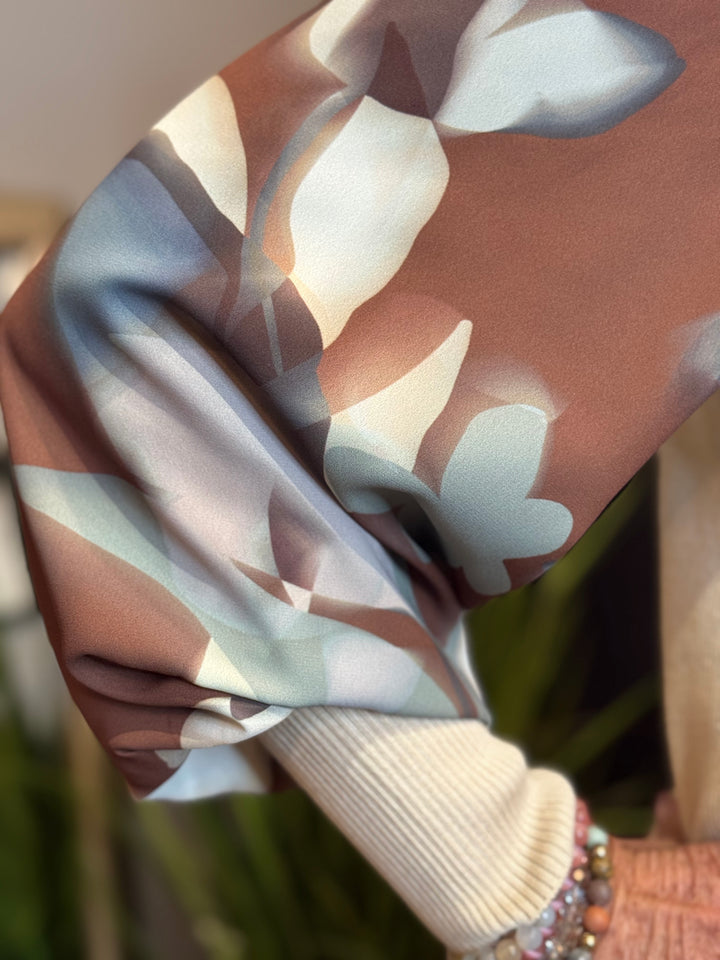 Tops, Sheer Sleeve Sweater