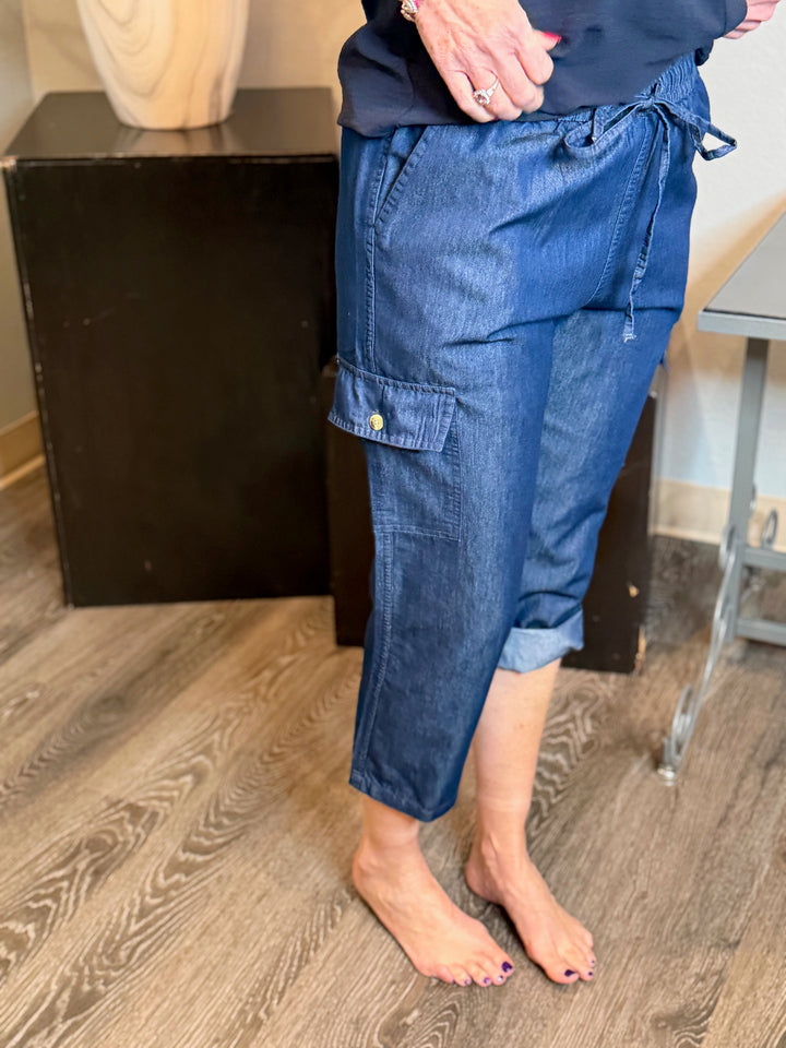 Pants, Lightweight Denim Capri