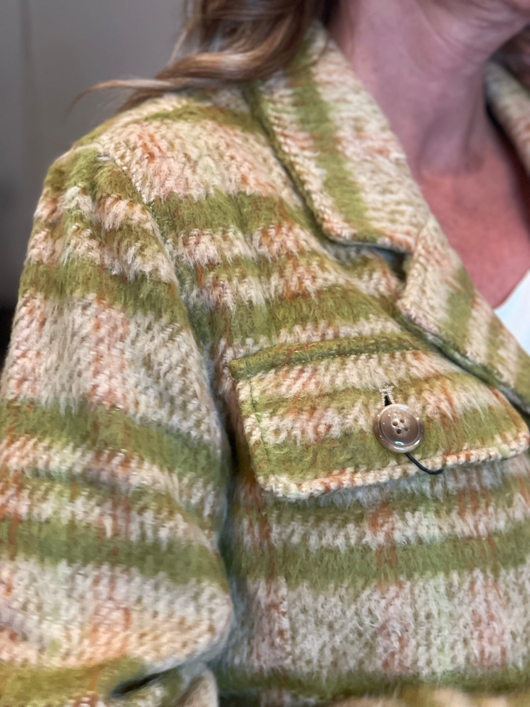 Outerwear, Button Front Boxy Jacket