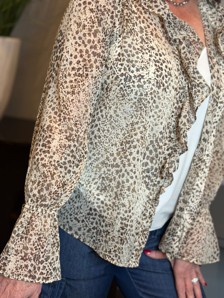 Tops, Long Sleeve Ruffle Front