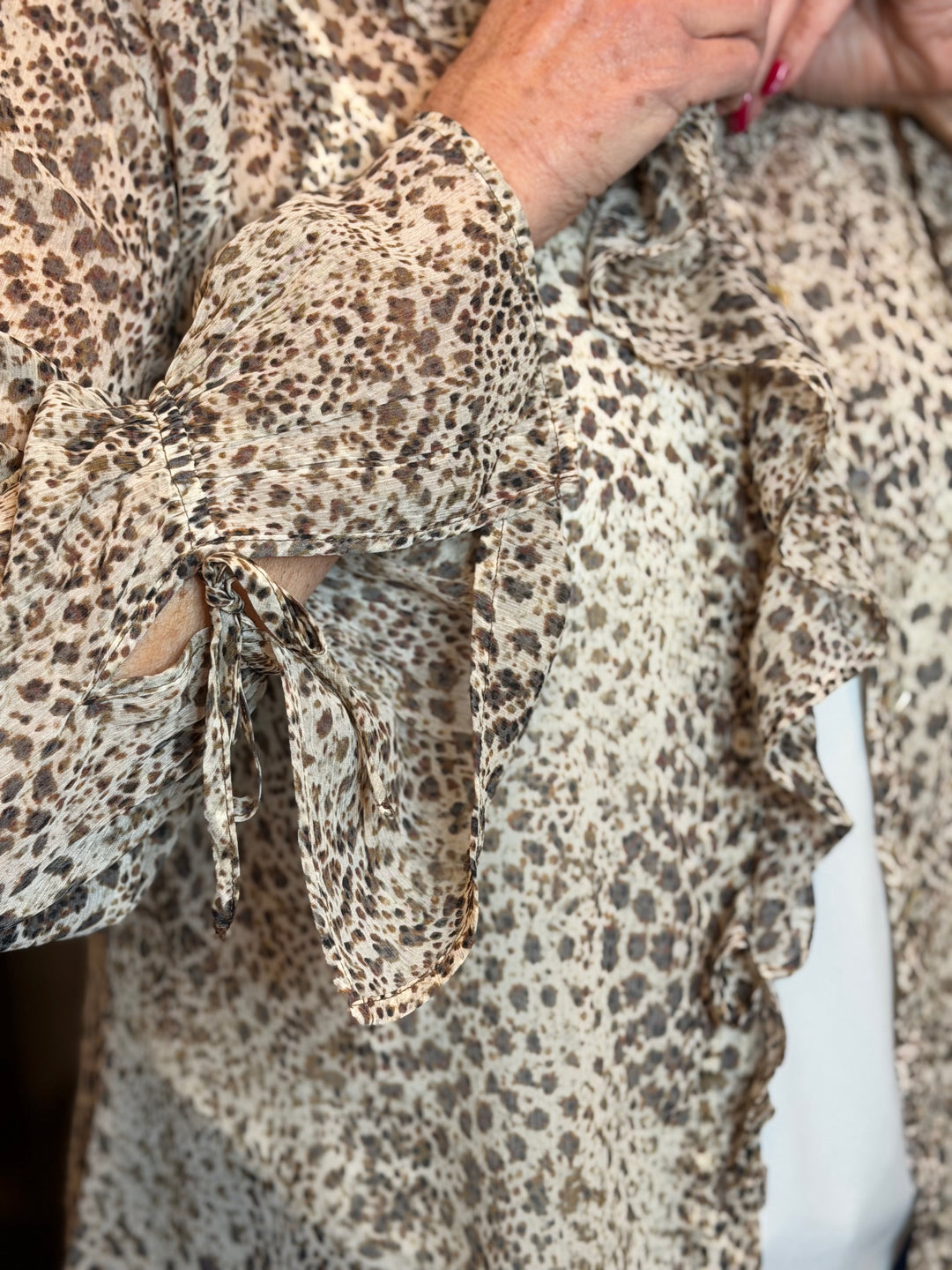 Tops, Long Sleeve Ruffle Front