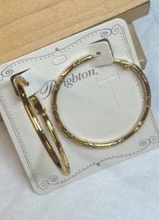 Brighton, Large Hoop Charm Earrings Gld