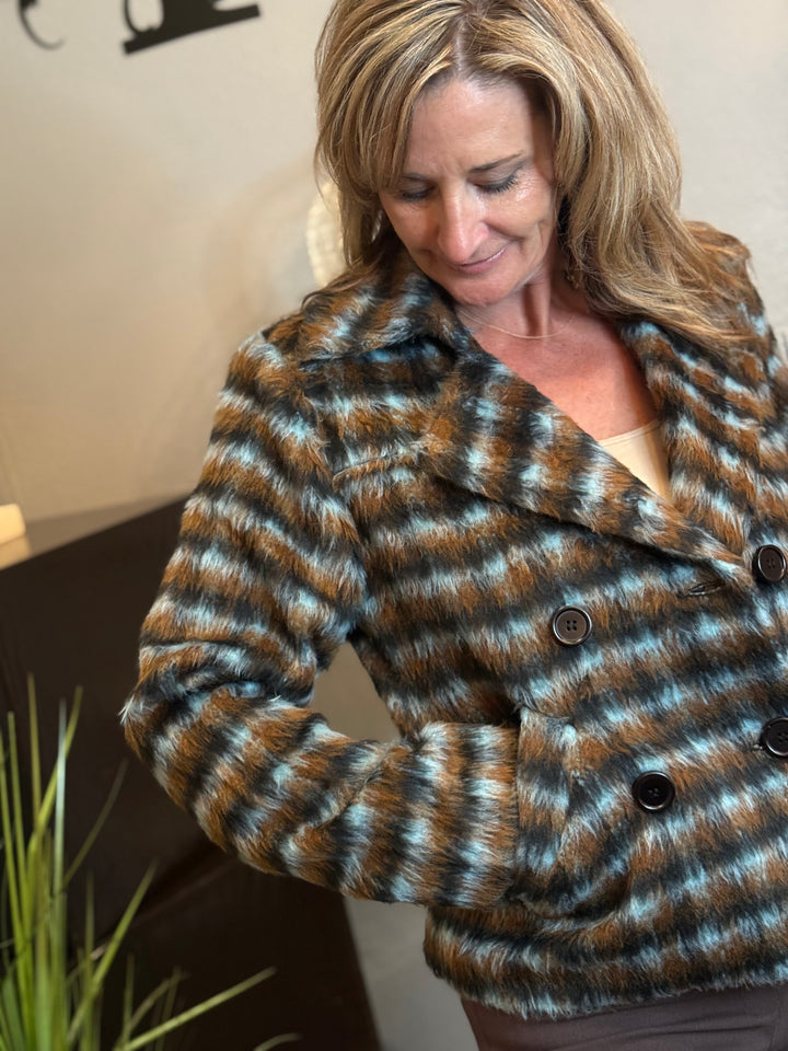 Outerwear, Plaid Woven Coat