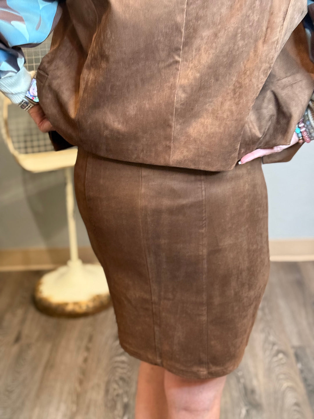 Pants, Suede Woven Skirt
