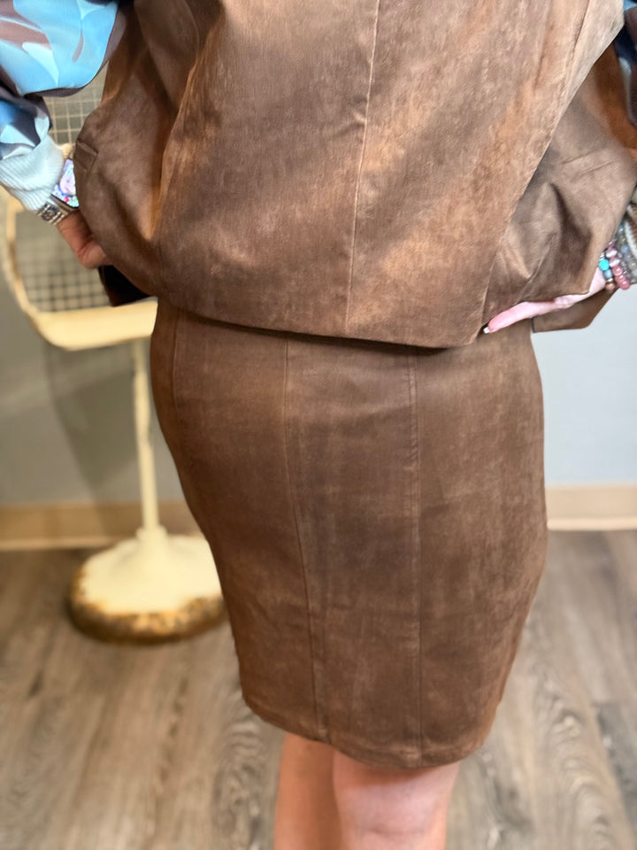 Pants, Suede Woven Skirt