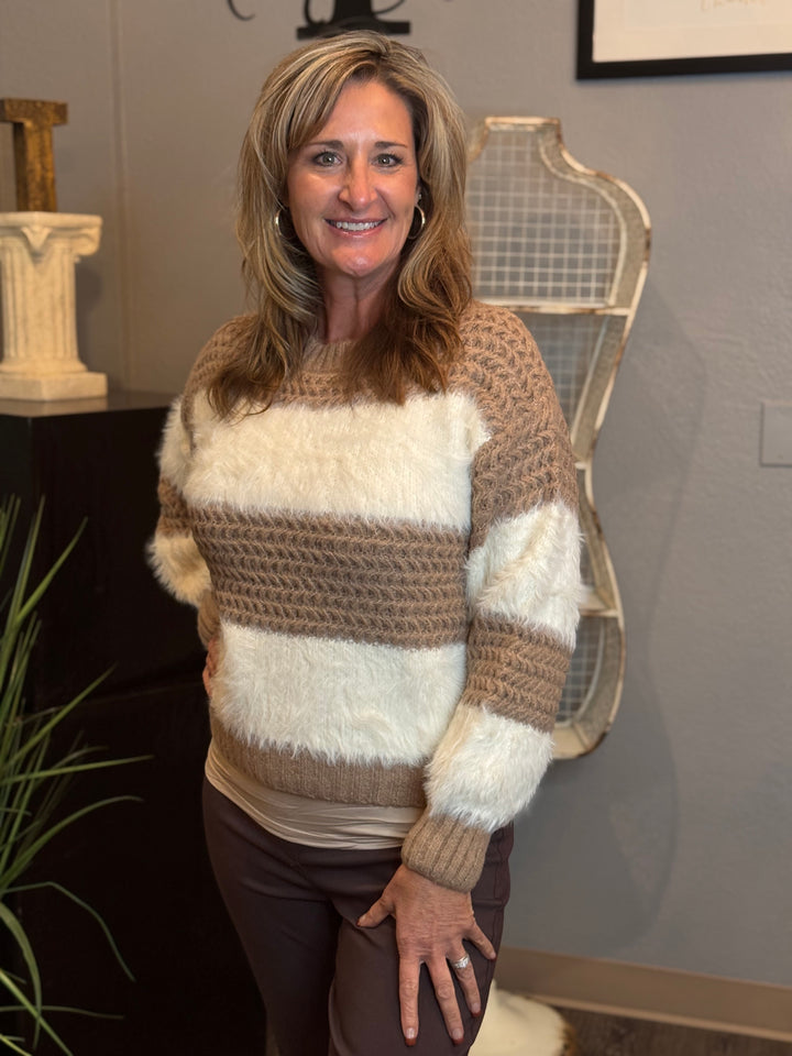 Tops,Color Block Sweater