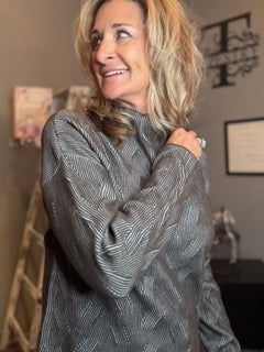 Tops, Funnel Neck Sweater