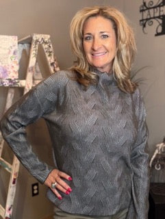 Tops, Funnel Neck Sweater