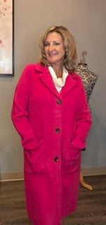 Outerwear, Knit Coatigan w/Patch Pockets CB