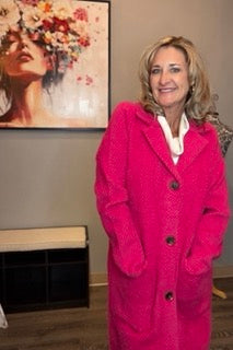 Outerwear, Knit Coatigan w/Patch Pockets CB