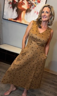 Dresses, V-Neck Suede Fit Flare