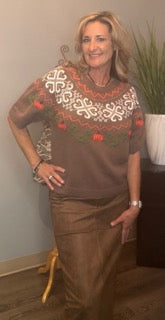 Dresses, Suede Straight Skirt
