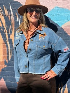 Outerwear, Rodeo Denim Crop Jacket