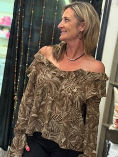 Tops, Ruffle Vneck Woven Blouse
