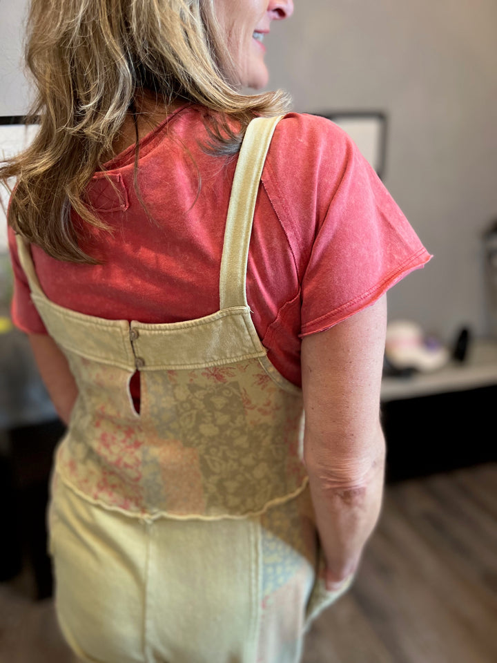Tops, Patchwork Vintage Style Jumpsuit