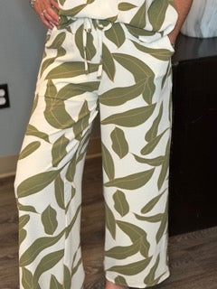 Pants, Woven Print w/Pockets
